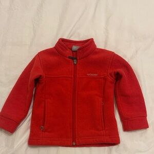 Columbia red fleece jacket. 2T